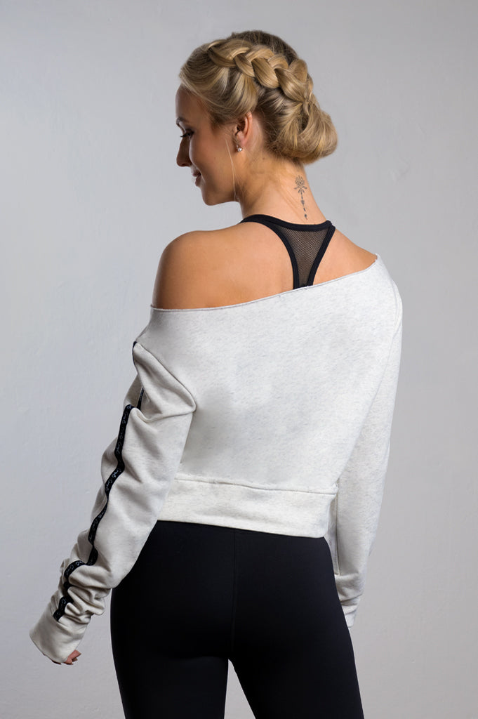 Roxy off the Shoulder Sweater in Snow