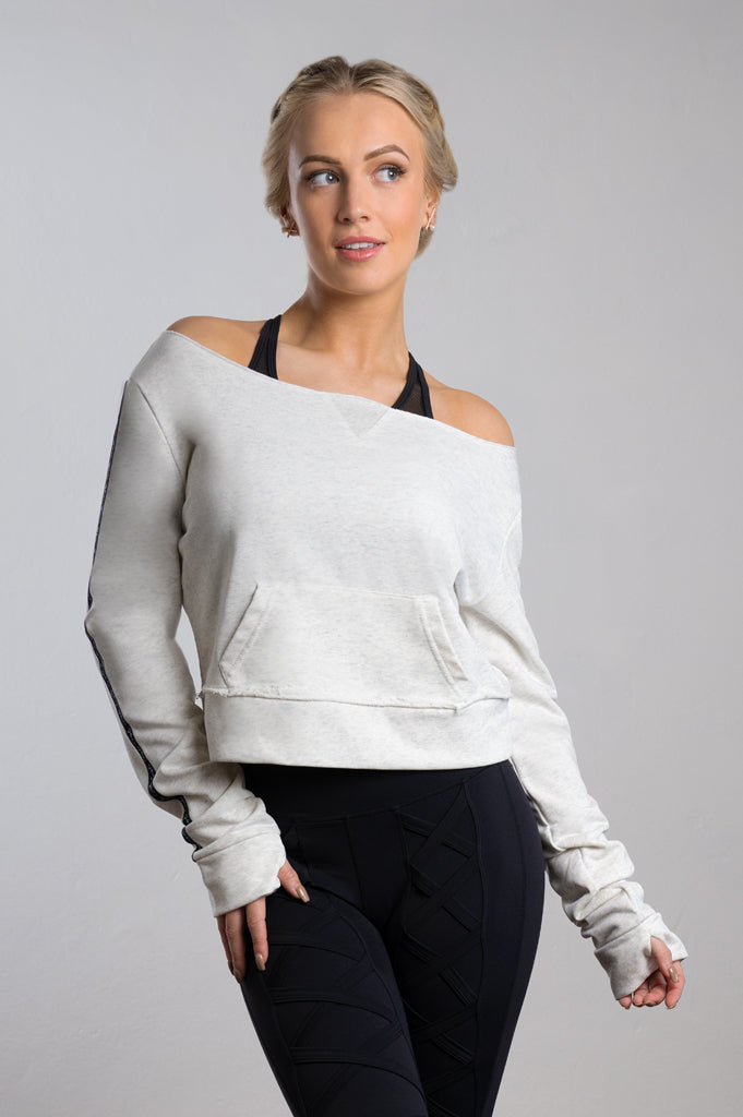 Roxy off the Shoulder Sweater in Snow